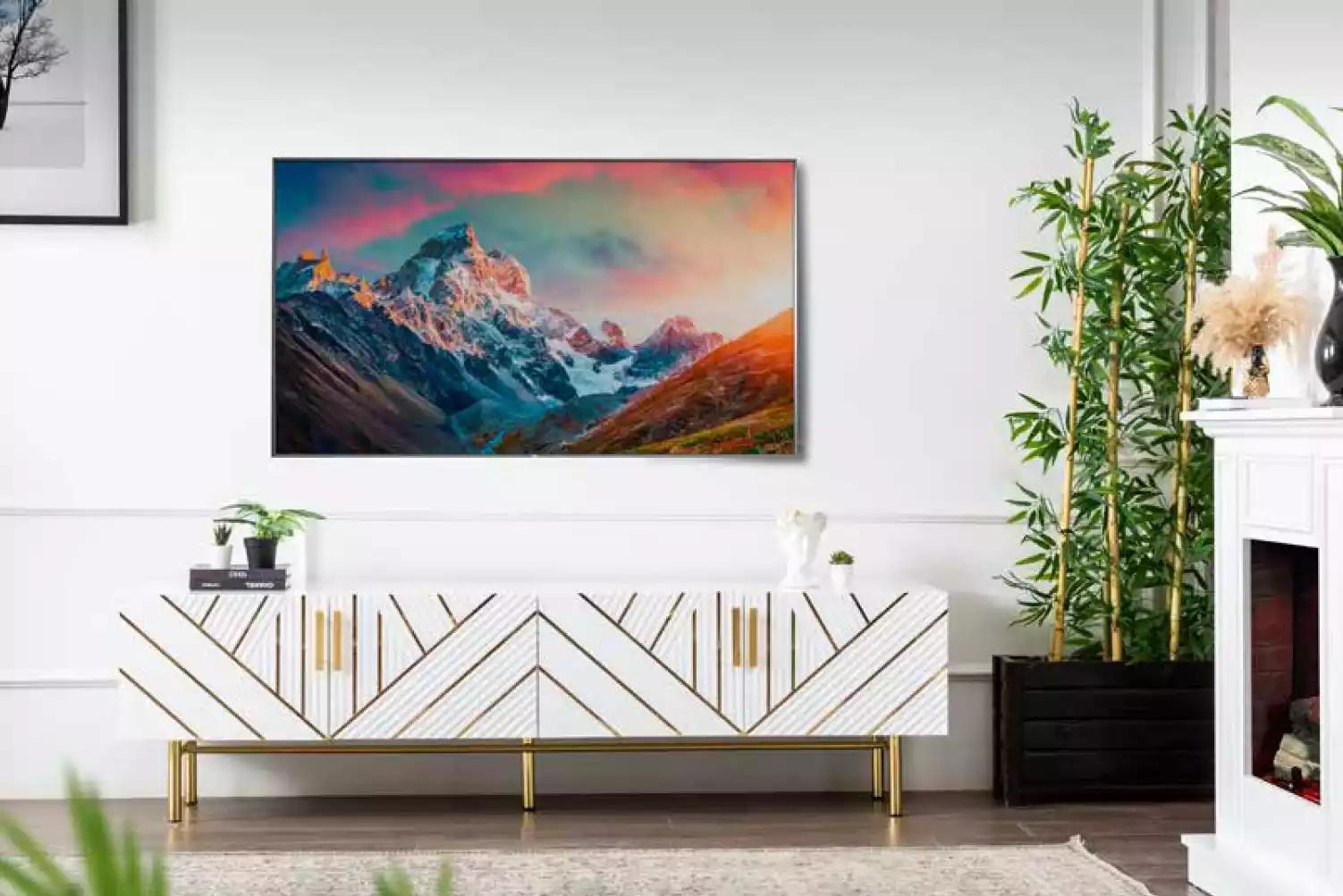 Wohnzimmer TV-Ständer Modern Holz Fernseher Ständer Schrank Möbel