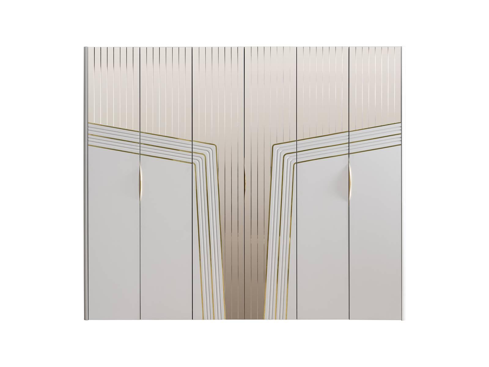 Moderner Weißer Kleiderschrank Holzschrank Schlafzimmer Luxus Möbel