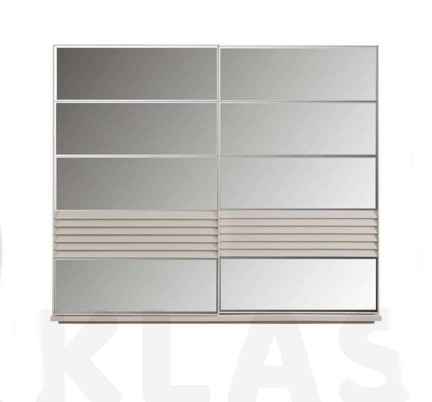 Designer Grauer Kleiderschrank Holzschrank Schlafzimmer Luxus Schränke