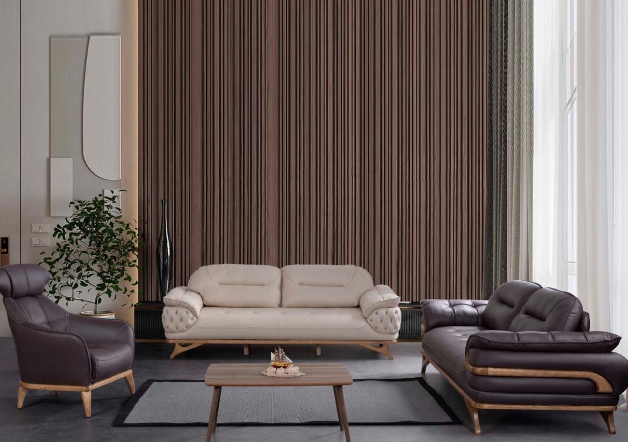 Wohnzimmer Möbel Designer Sofagarnitur Dreisitzer Sessel Sitzgruppe Neu