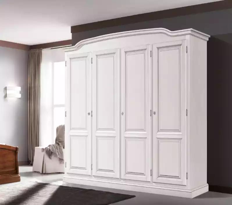 Schrank Schlafzimmer Holz Weiß Kleiderschrank Klassische Designer