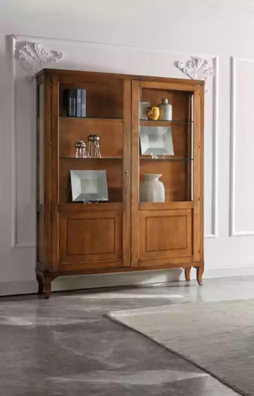 Vitrine Braun Esszimmer Luxus Möbel Holz Klassischе Design Möbel