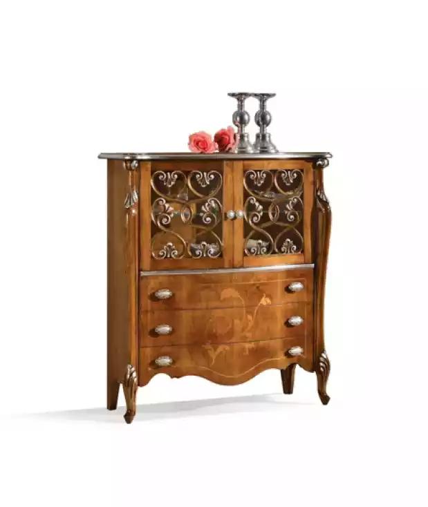 Luxus Vitrine Braun Möbel Wohnzimmer Design Klassischе Schrank Neu