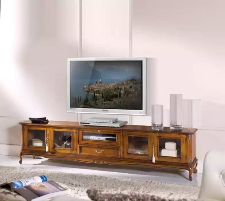 TV Ständer Holz Wohnzimmer Möbel Braun Schrank Regal Neu Wohnwand