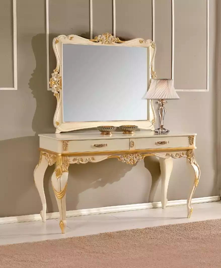 Konsolentisch Spiegel 2tlg Set Holz Konsole Tisch Stil Klassischer