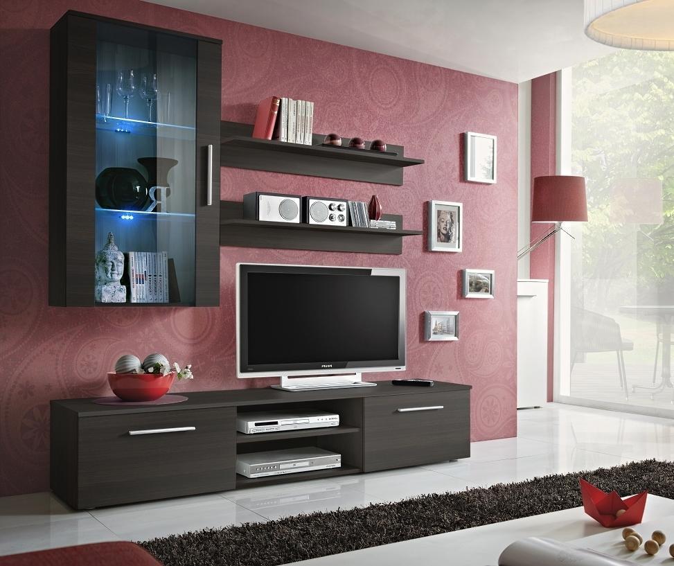 Wohnwand Wandschrank TV Ständer Sideboard Wohnzimmer Holz Wand Regale Neu