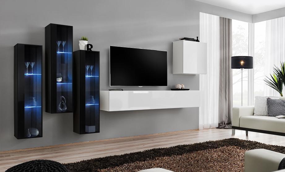 Neu Wohnzimmer Wohnwand Hochglanz Holzmöbel Schrank Moderne Möbel 5tlg