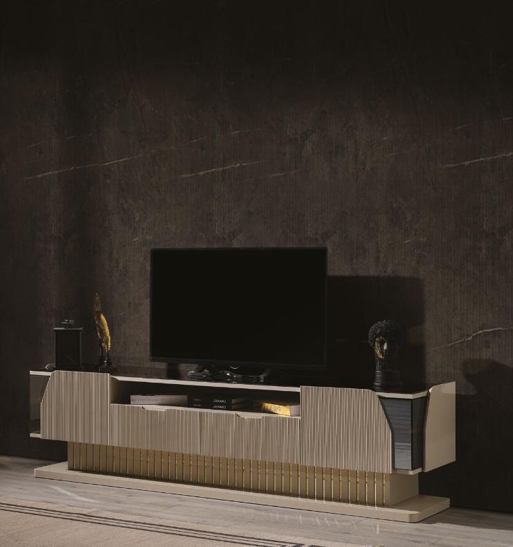 Luxus TV Ständer in Wohnzimmer Designer Holz Lowboard Modern Möbel