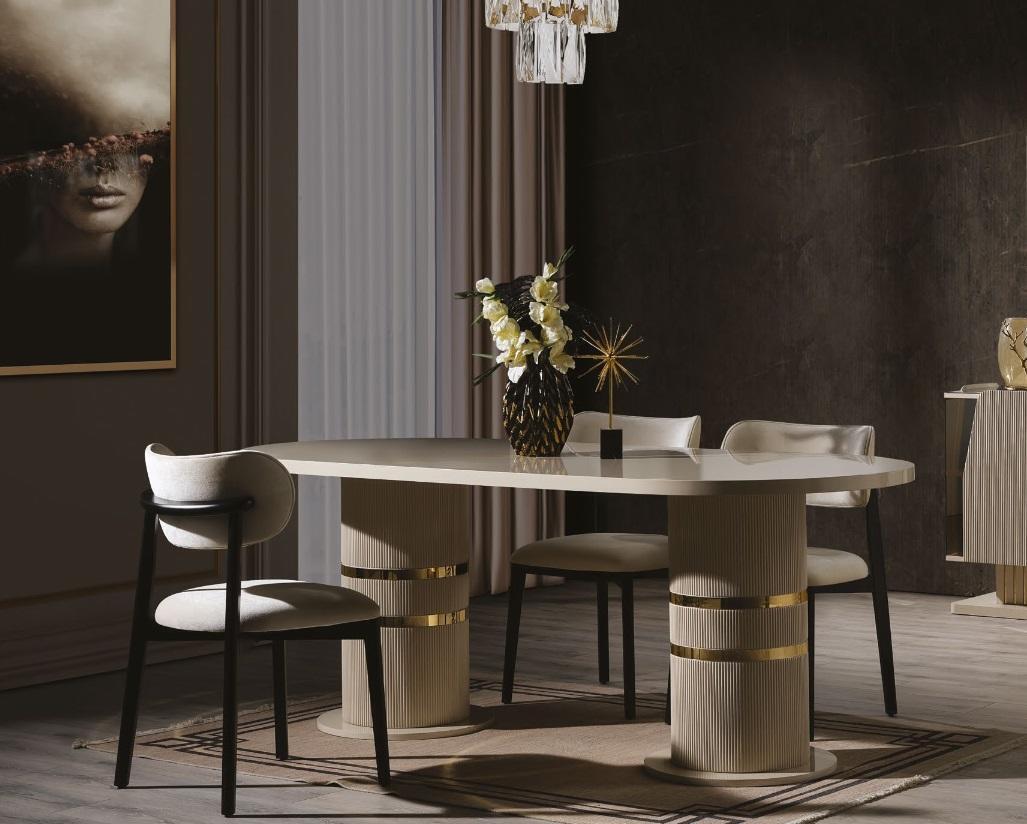 Design Esszimmer Set modern Esstisch 4x Stühle stilvoll 5tlg. Sets Tisch