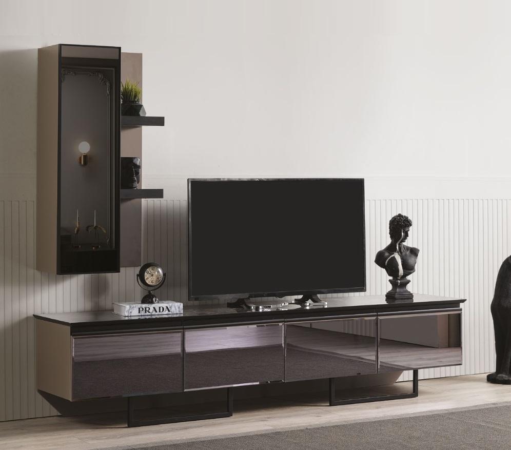 Stilvoll Wohnzimmer TV Ständer und Wandschrank Set Moderner Stil