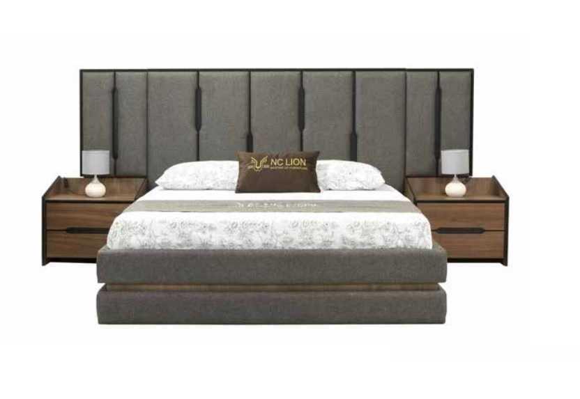 Modernes 3tlg Schlafzimmer Set Elegant Bett 2x Nachttische Komplett