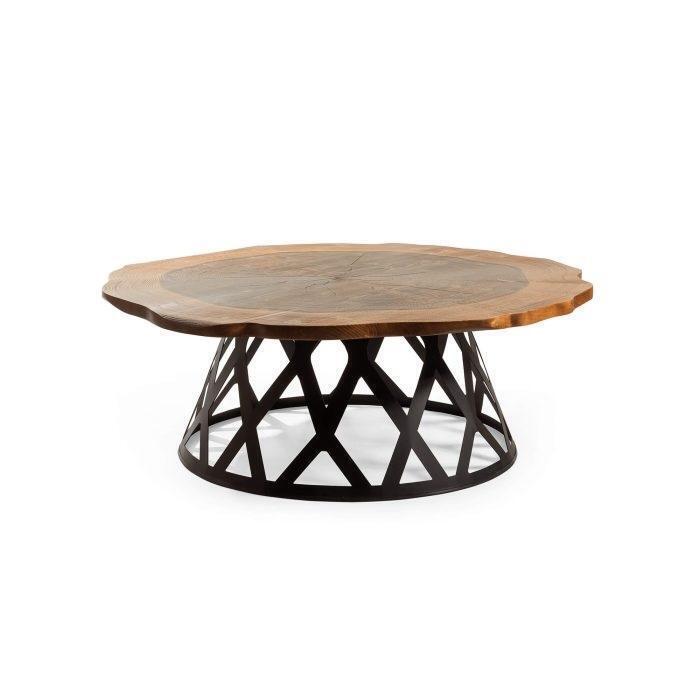 Design Couchtisch Luxus Rund Form Metall Elegantes Wohnzimmer neu