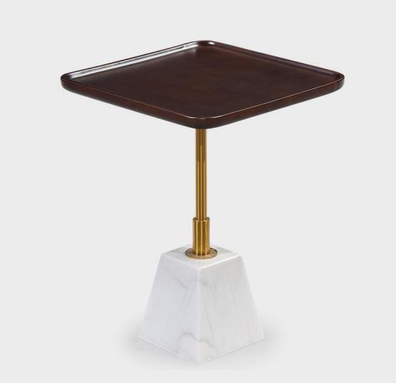 Weiß-Brauner Metalltisch Designer Beistelltische Luxus Couchtische Neu