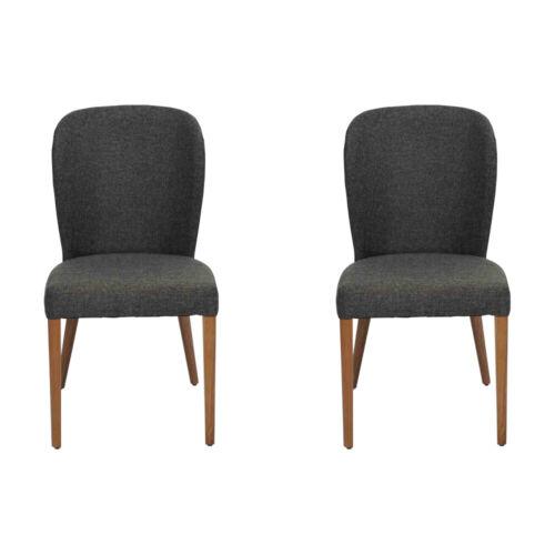 Moderne Holz 2x Stühle Luxus Polster Design Stuhl Lehnstuhl Neu Sessel Polster