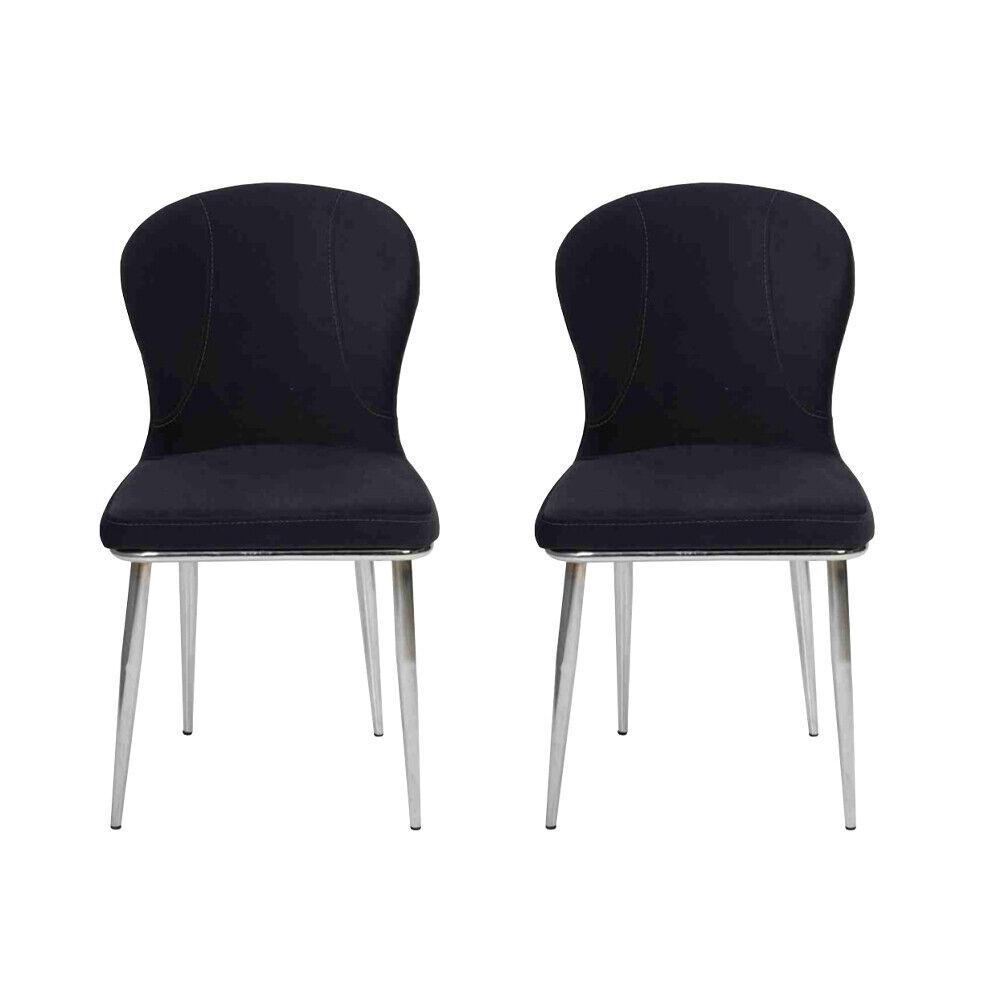 Möbel Schwarz Stühle Esszimmerstuhl Stuhl Design Polster Luxus Einrichtung Neu