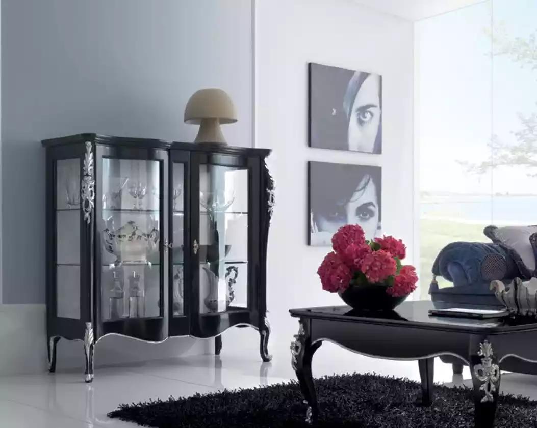 Schränke Holz Vitrinen Glas Schrank Vitrine Wohnzimmer Möbel Anrichte