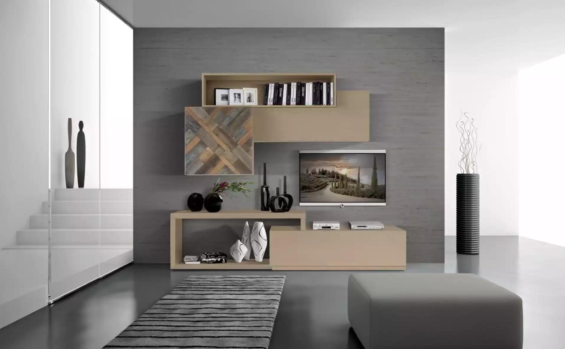 tv Lowboard rtv Wandregale Wohnzimmer Holz Luxus Wohnwand Möbel
