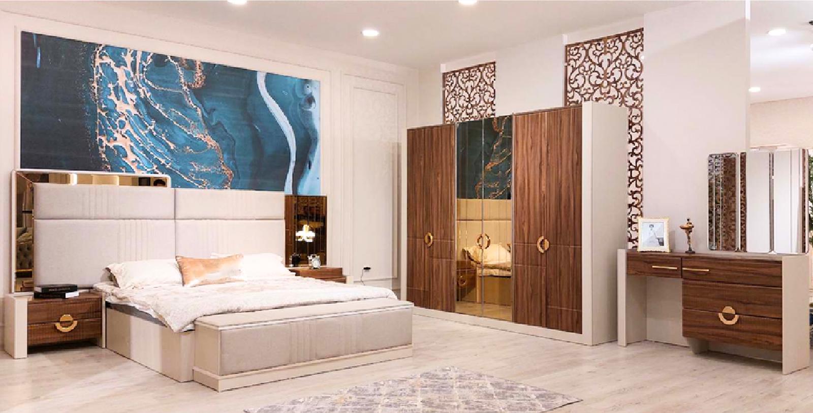 Schlafzimmer Set Doppelbett 2x Nachttische Neu Einrichtung Designer Möbel