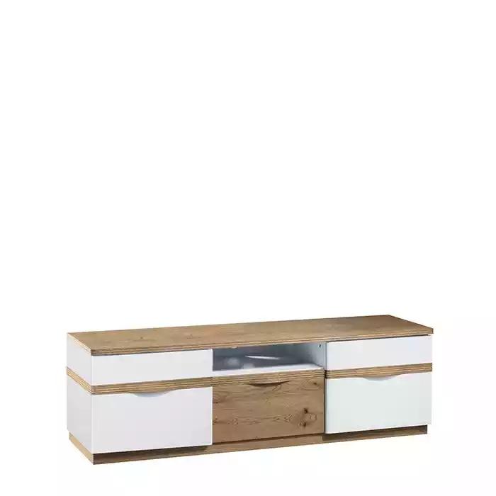 TV Ständer Fernseher Wand Wohnwand Low board weiß Hochglanz tv Ständer
