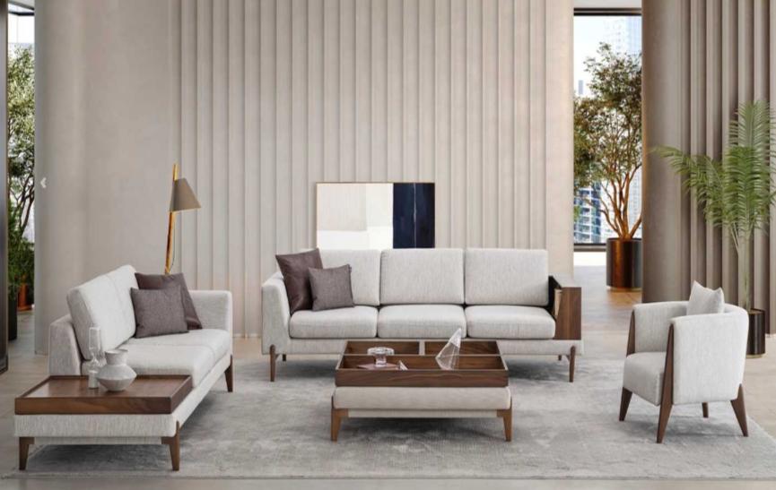 Wohnzimmer Set 2x Sofa Sessel Couchtisch Sofagarnitur Sets Couchen Möbel