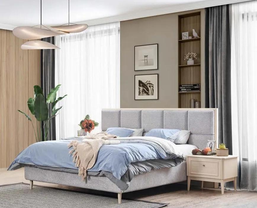 Design Schlafzimmer Set Bett + 2x Nachttische Luxus Doppel EhebettDesign Schlafzimmer Set Bett + 2x Nachttische Luxus Doppel Ehebett