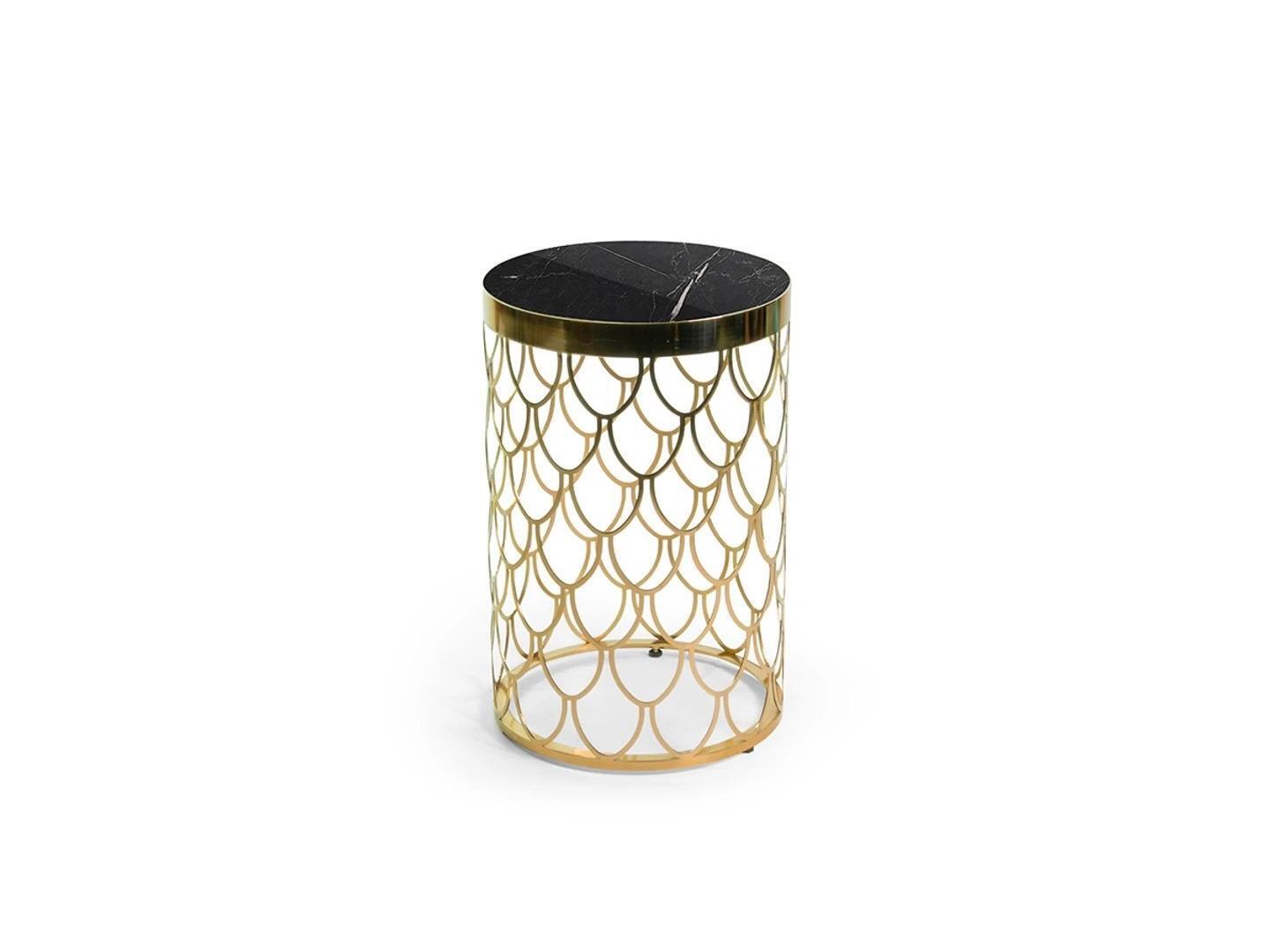 Modern Design Beisteltisch Luxus Rund Kaffeetisch Einrichtung Wohnzimmer