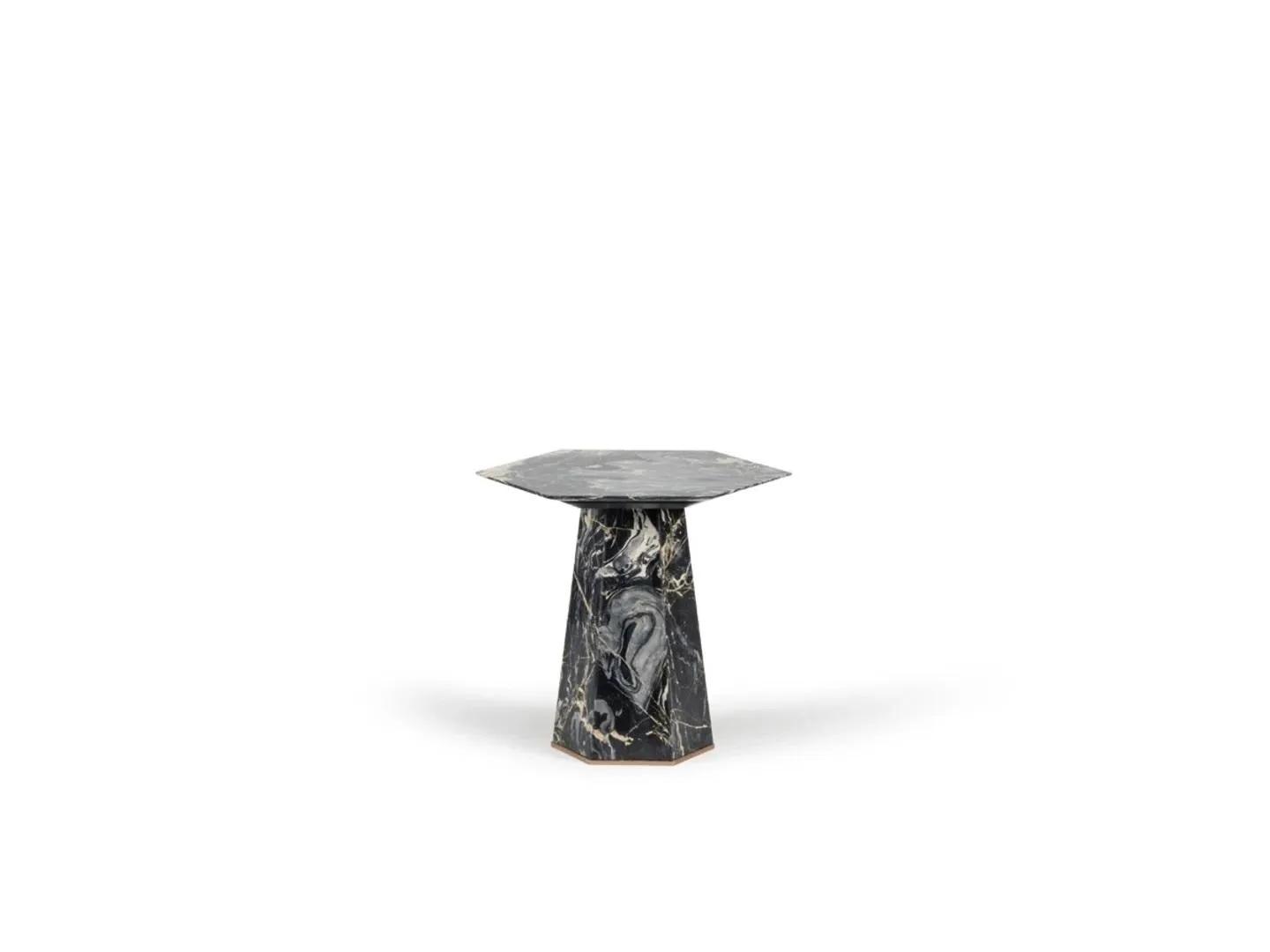 Beistelltisch Marmorimitation Modern Design Kaffeetisch Wohnzimmer