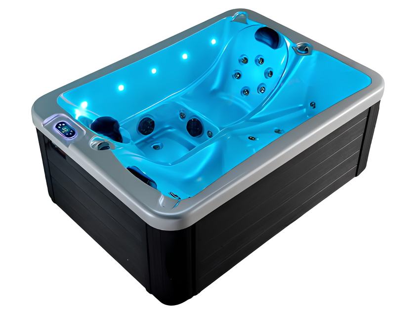 Hydromassagewanne Whirlpool Blubberbad Sprudelwanne Hydromassagebad 200x145 cm