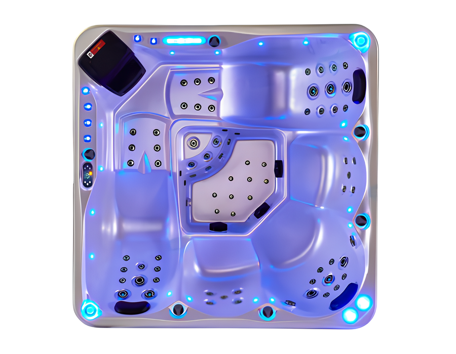 Whirlpool Whirlwanne Hydromassagewanne Relaxpool Sprudelbad 200x200 cm