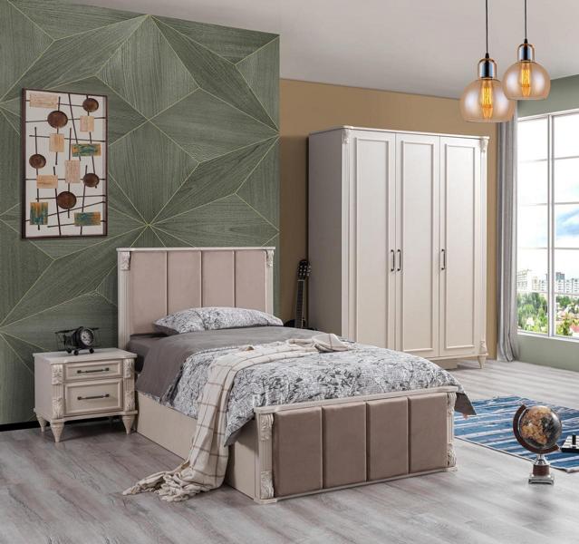 Kinderzimmer-Set in Beige aus Holz mit stilvollem Design