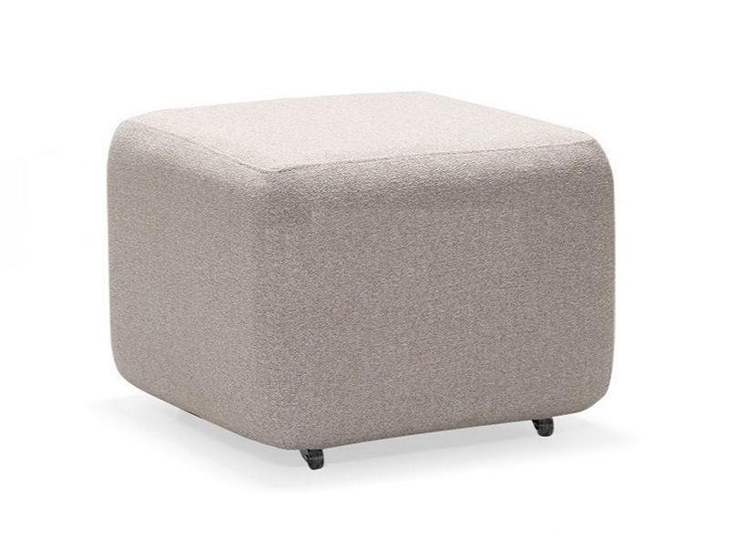 Beiger Textilhocker modern elegant vielseitig