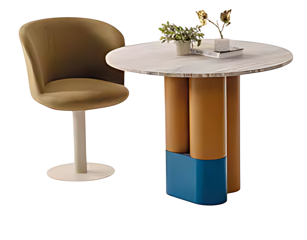 Küchen-Set Tisch 2 Stühlen stilvoll praktisch Bistrotisch rundtisch