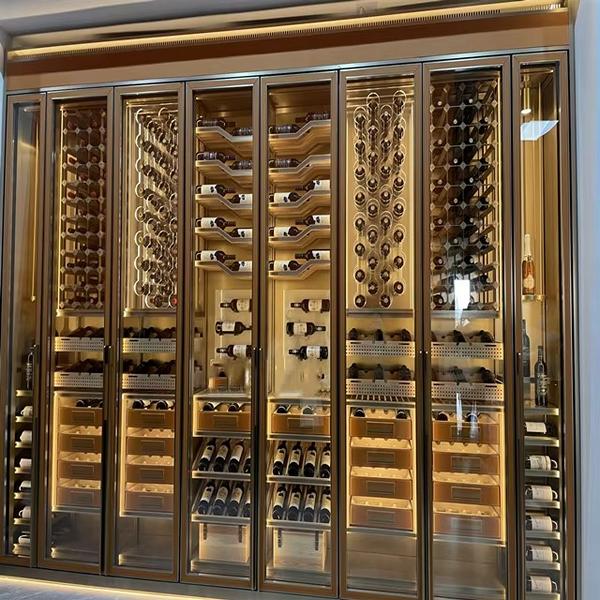 Weinkühlschrank Weinlagerregal Design-Weinschrank Weinhalter Flaschenregal
