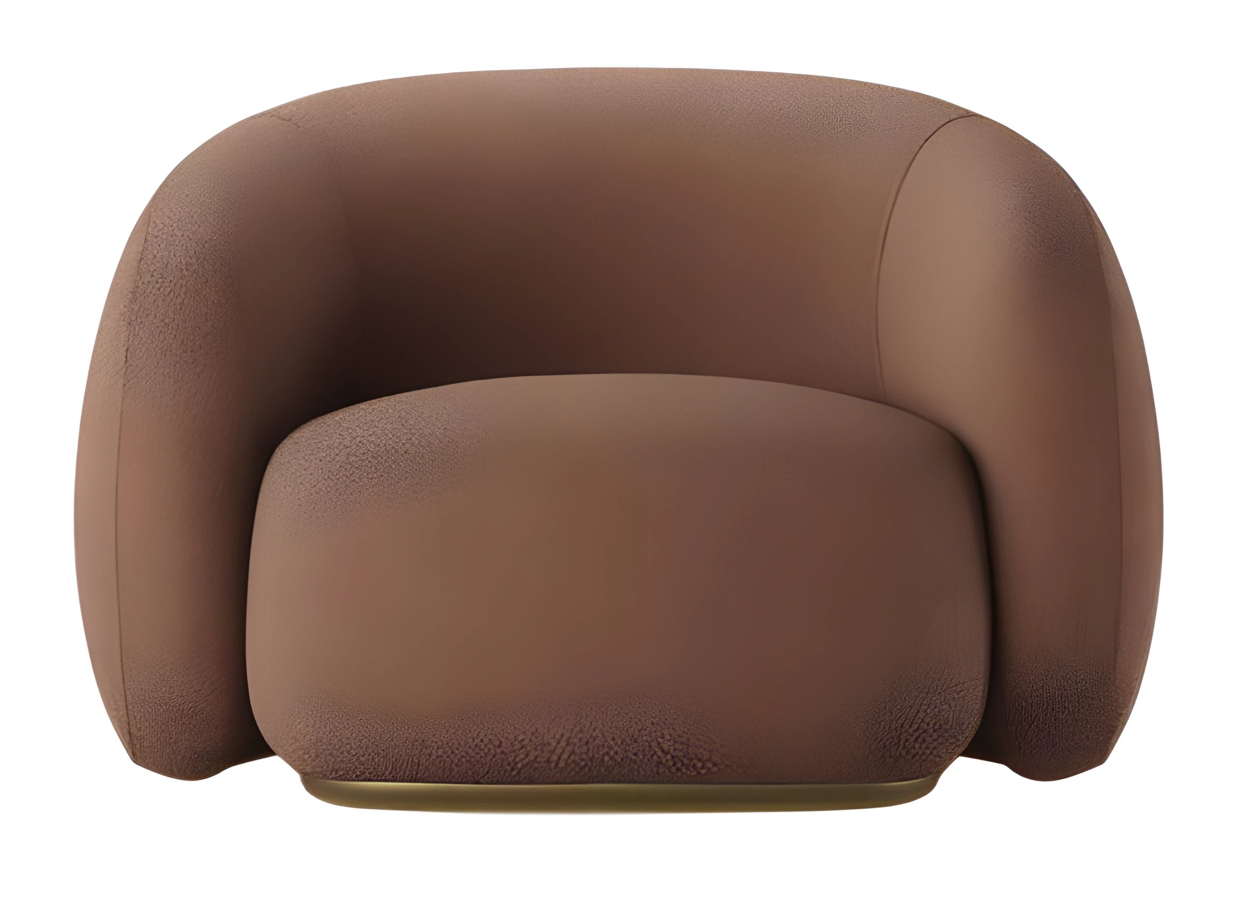 Moderner brauner Stoffsessel aus Holz