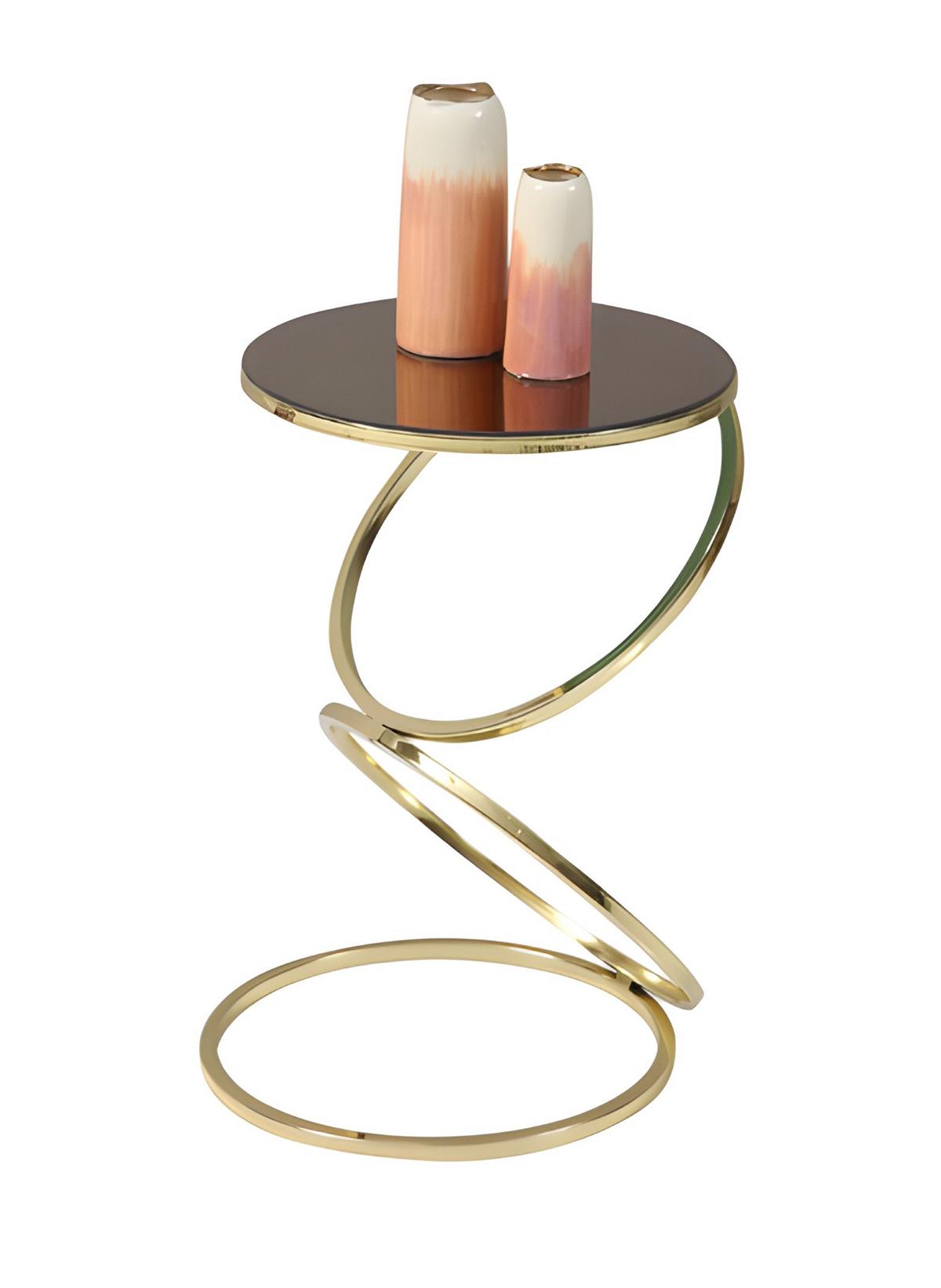 Runder Design-Tisch auas Metall und Glas – stilvoll und modern