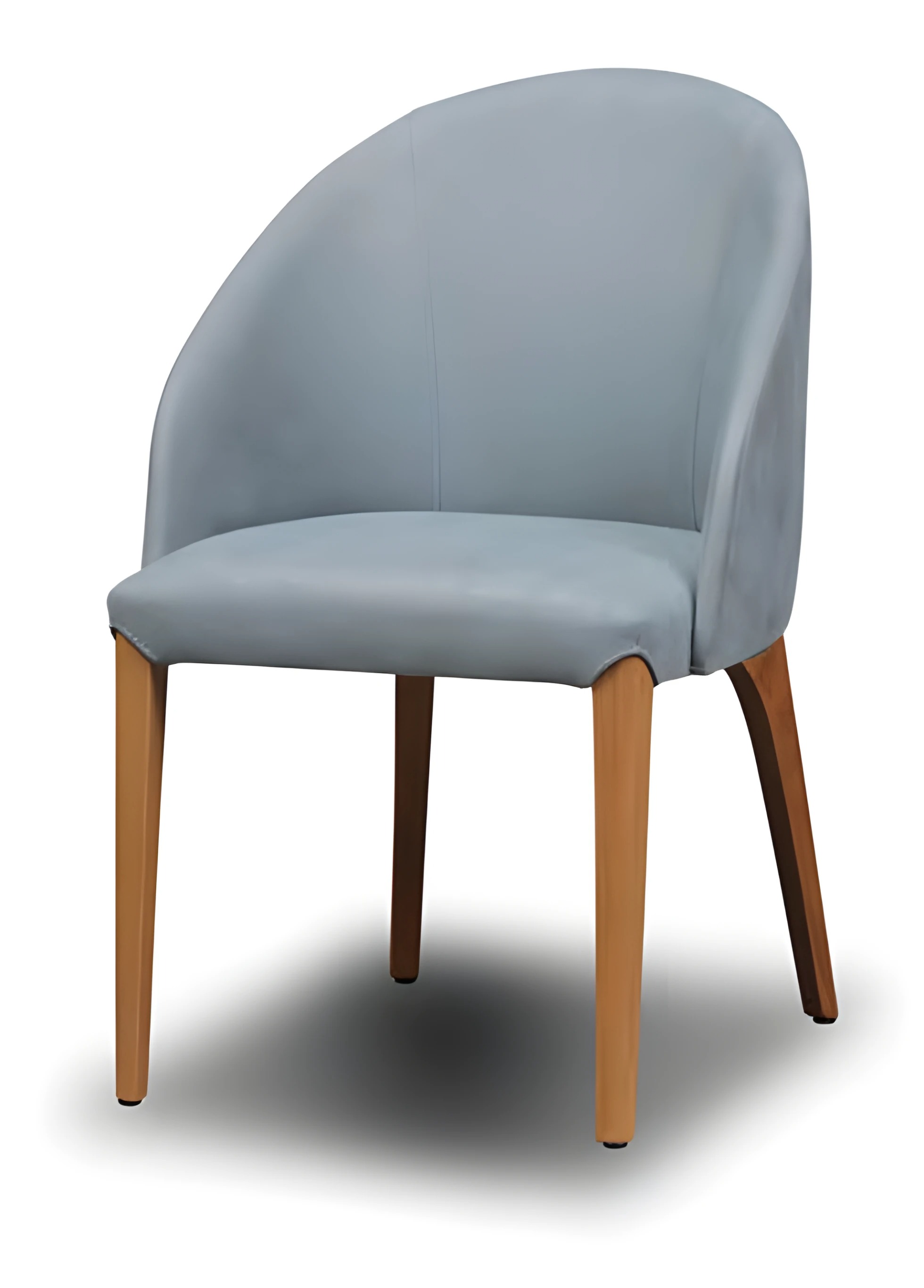 Blauer Holzstuhl im modernen Design, eleganter und langlebiger