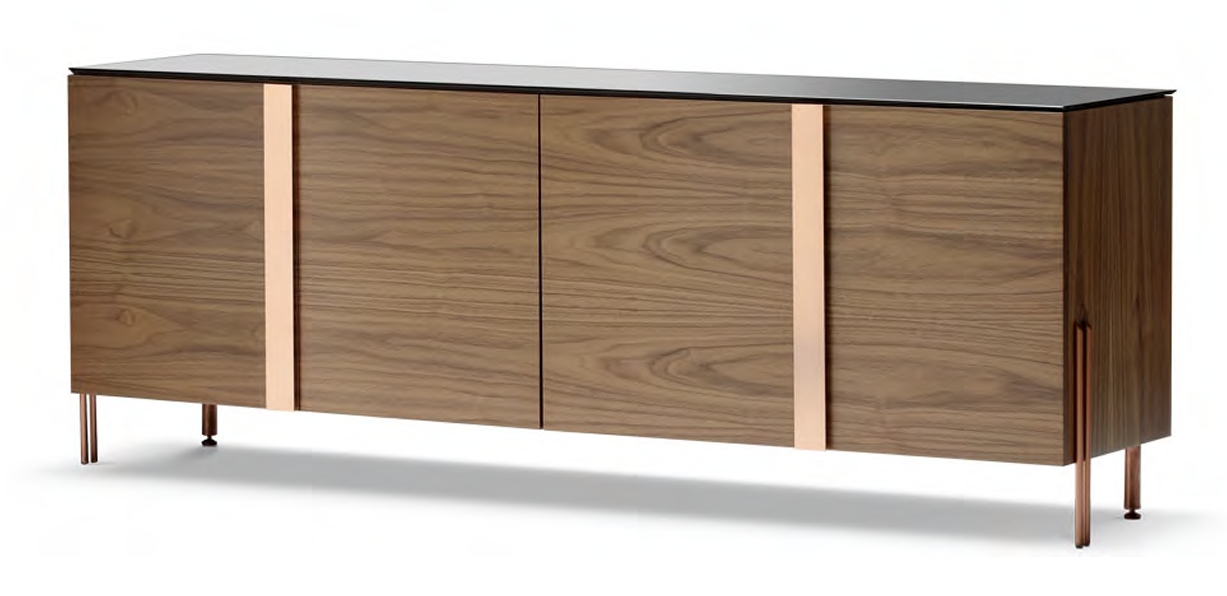 Elegante braune Holz-Konsole im stilvollen Design