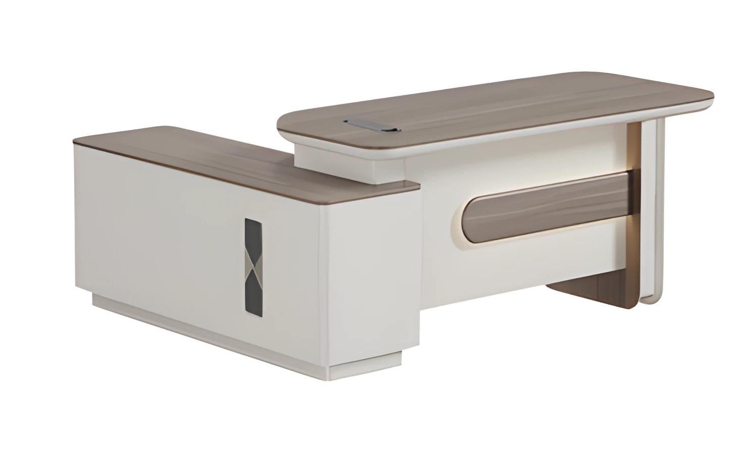 Holz Eckschreibtisch Büro Möbel Tisch Chef groß Arbeitsplatz