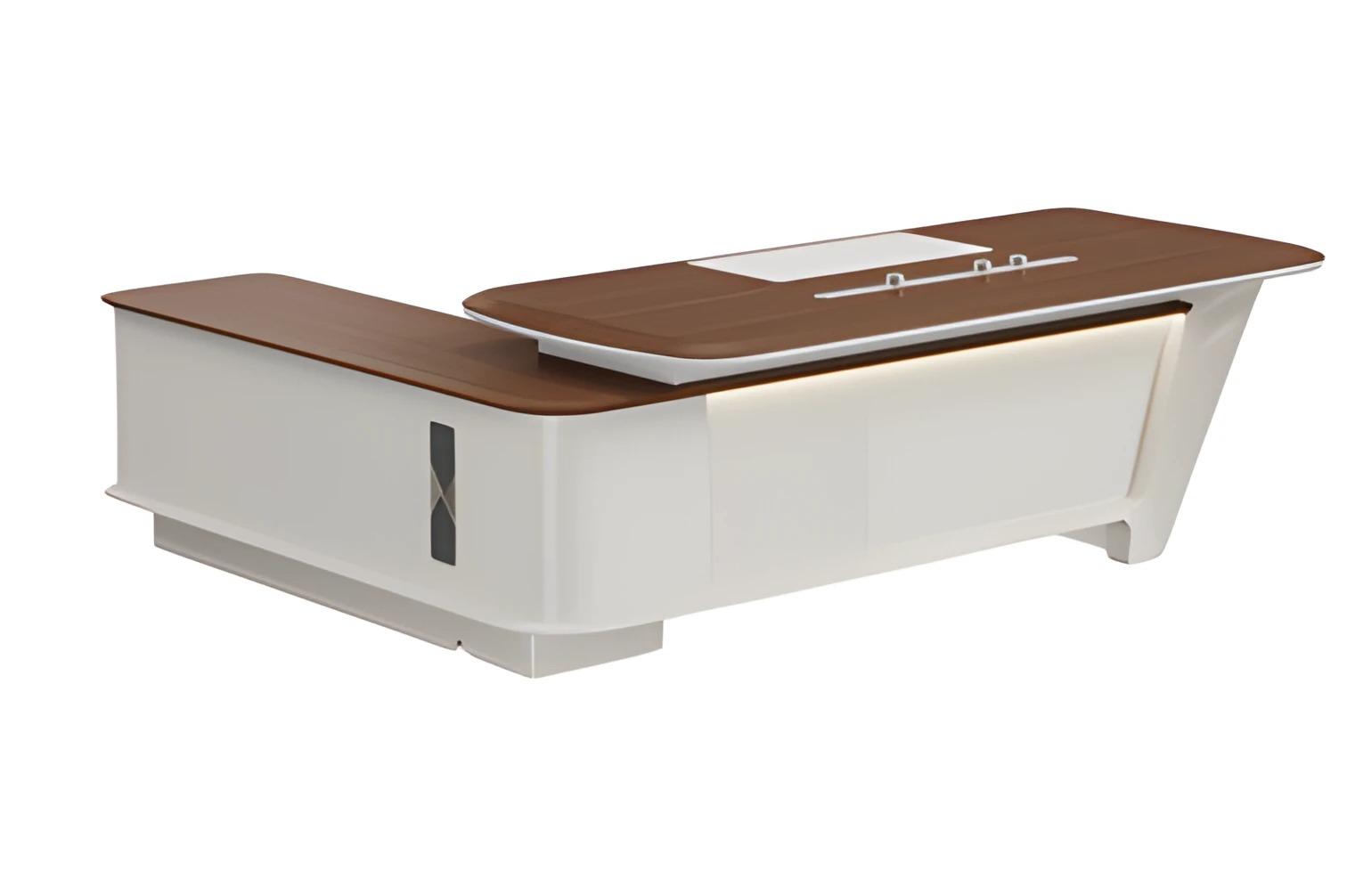 Eckschreibtisch Büro Office modern Holz Arbeitszimmer futuristisch