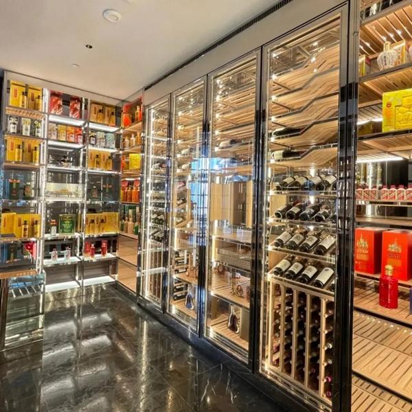 Weinschrank Vitrine Weinregal Glasschrank Weinkühlschrank Flaschenregal