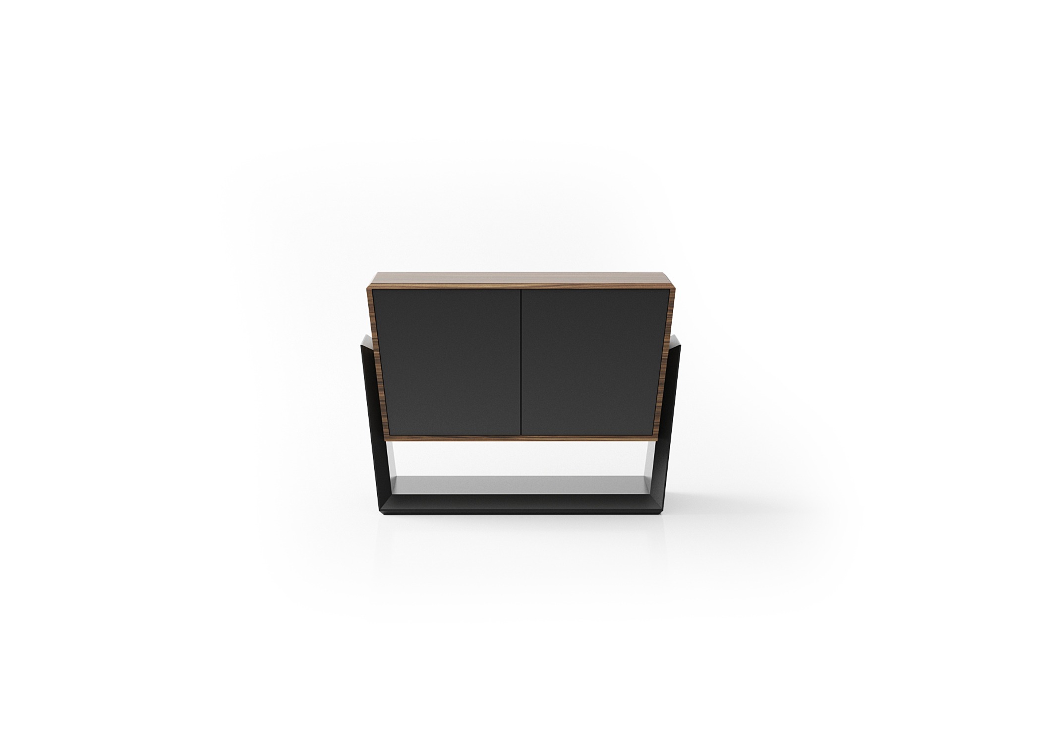 Elegantes braunes Holz Sideboard modern stilvoll für Wohnzimmer