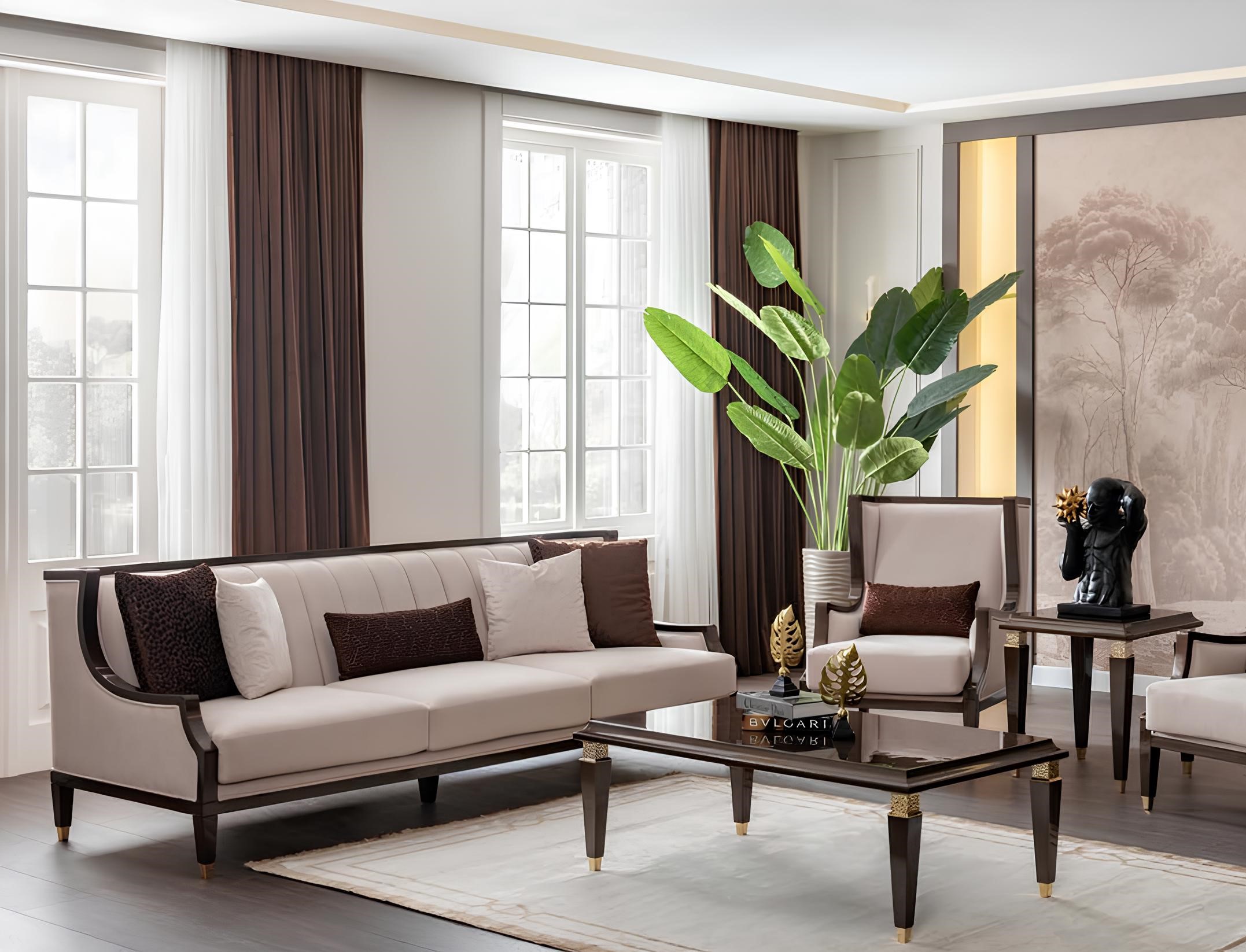 3+1 Sitzer, Couchtisch & Beistelltisch – stilvolles Wohnzimmer-Set