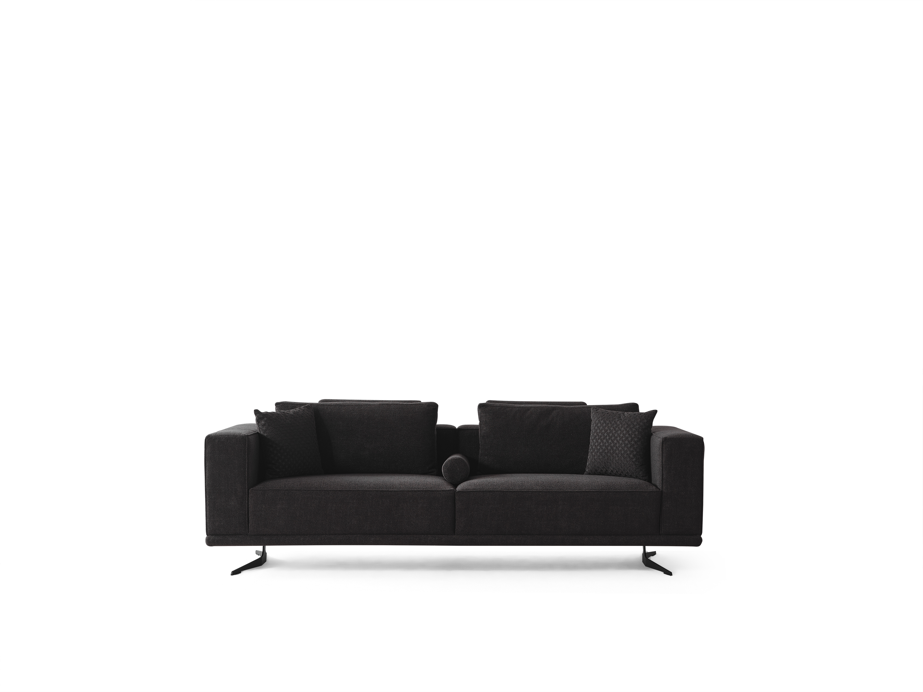 Modernes graues Stoffsofa für Wohnzimmer