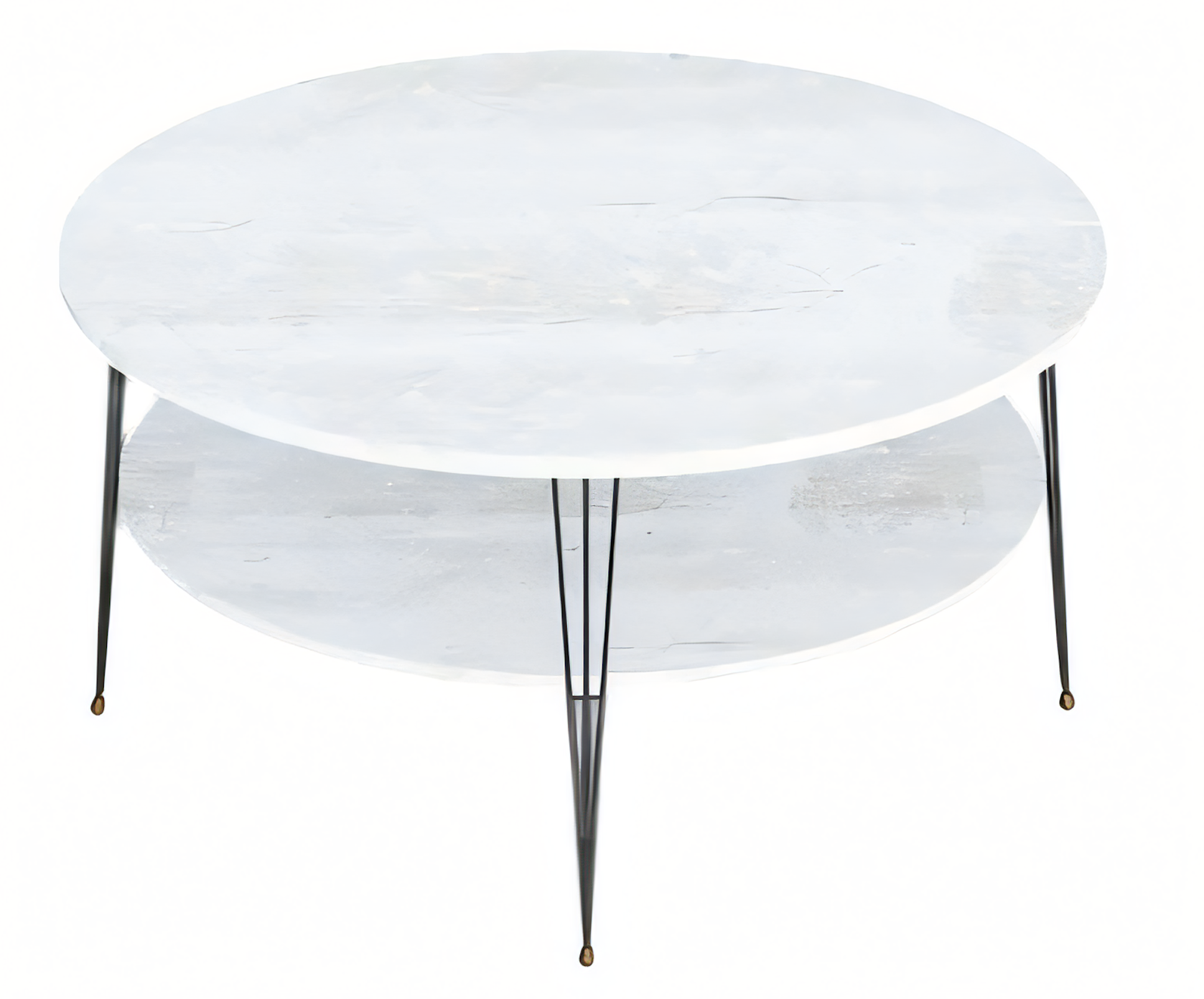 Weißer Holz-Couchtisch im modernen Design