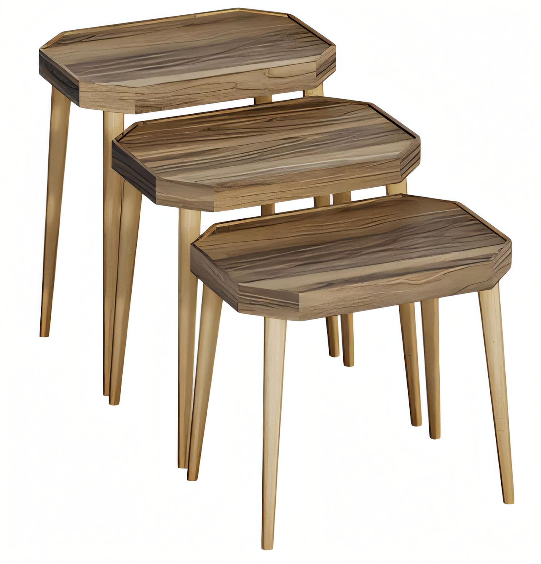 Eleganter Beistelltisch aus Holz in warmem Braun für modernes Zuhause