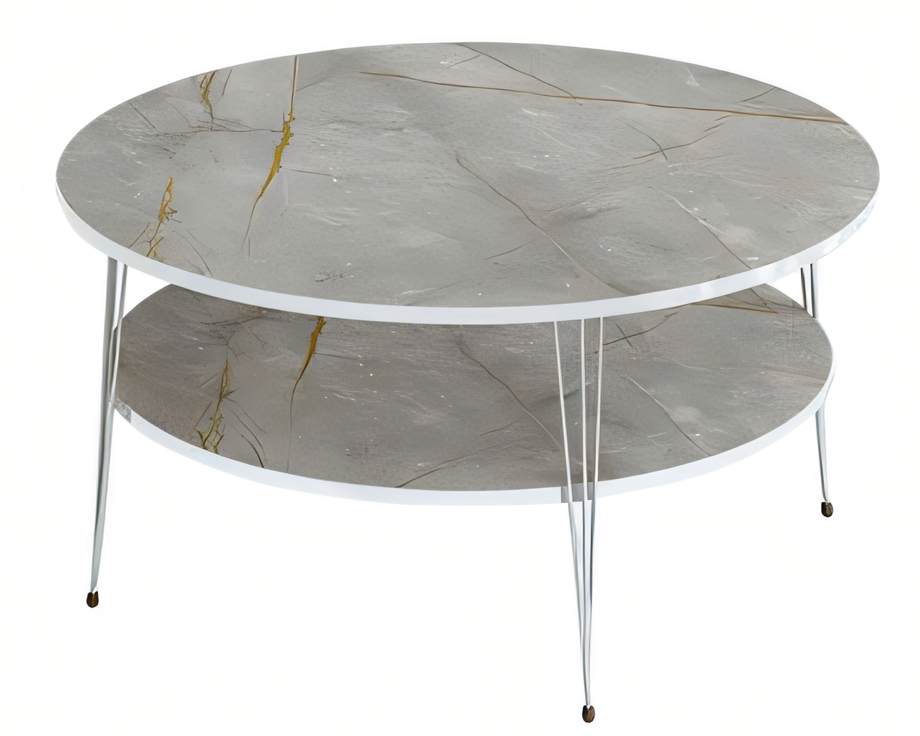 Moderner grauer Couchtisch aus Holz mit stilvollem Design