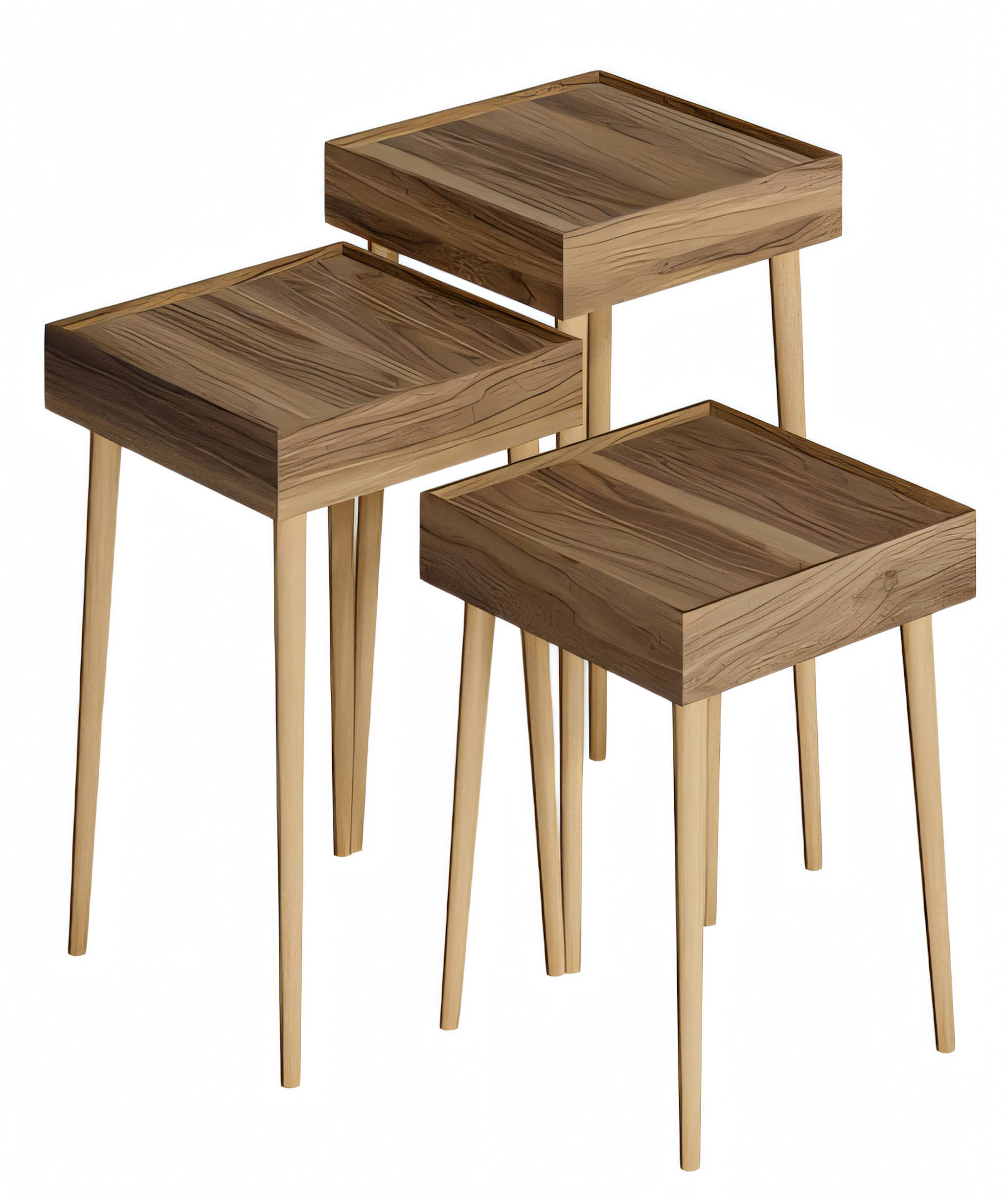 Luxus Beistelltisch Kollektion – Satztisch-Sets, Etagentische & Z-Form Laptoptische (Marmor-, Holz- & Uni-Optik)