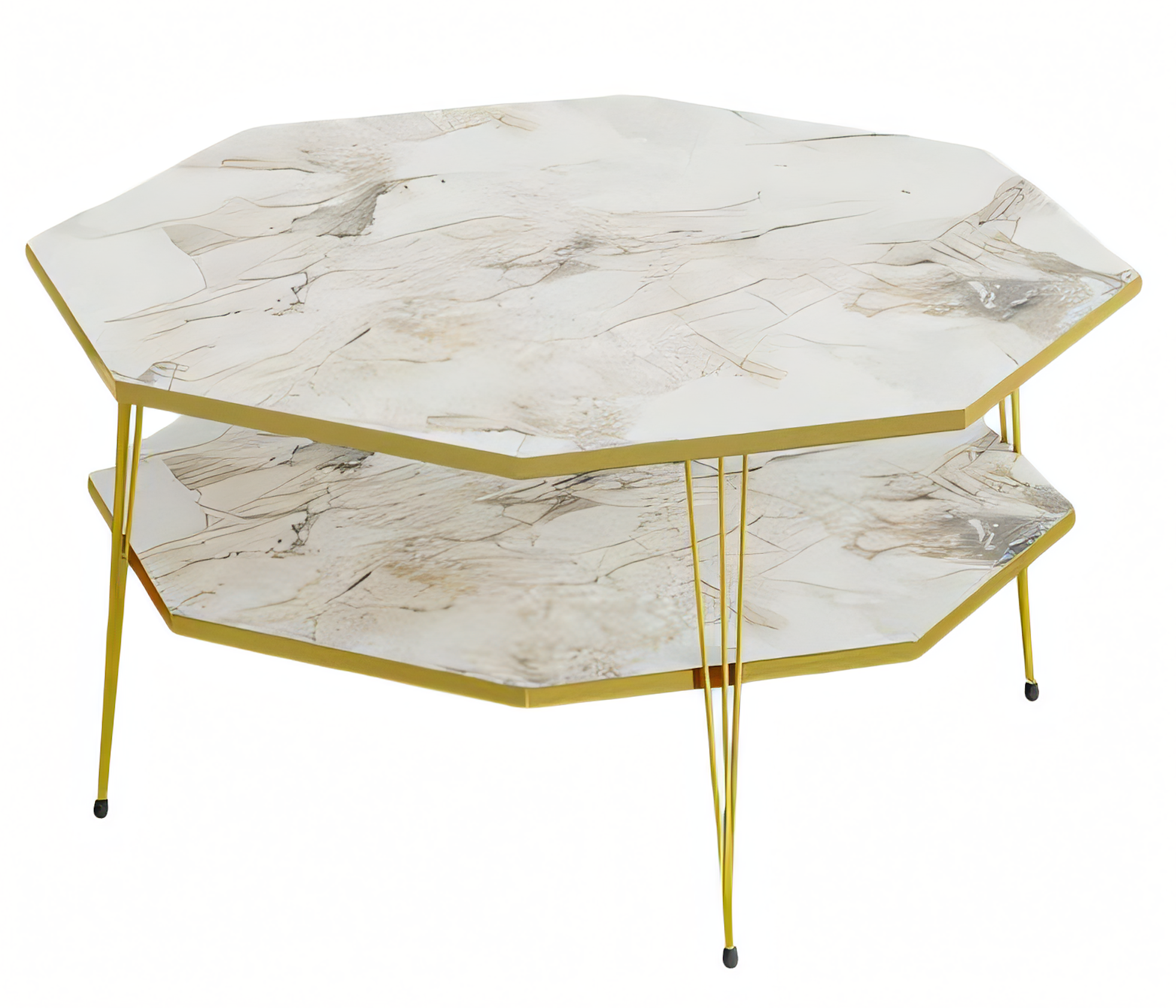 Moderner Mehrfarbiger Couchtisch aus Holz