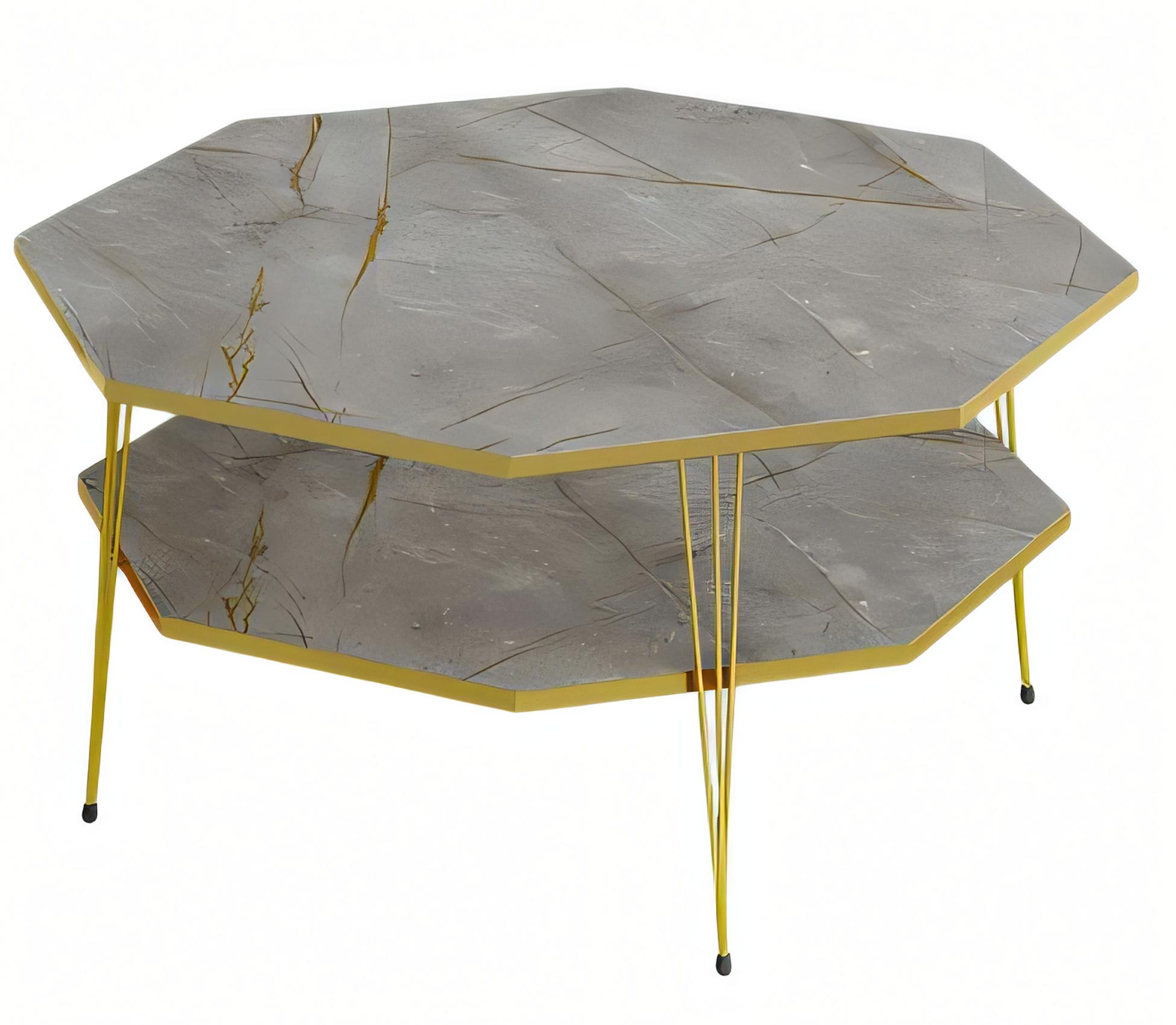 Moderner grauer Couchtisch aus Holz