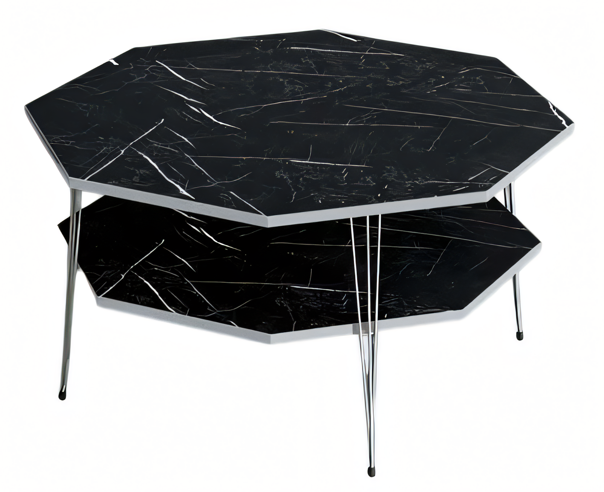 Schwarzer Holz Couchtisch modern eleganter Wohnzimmertisch